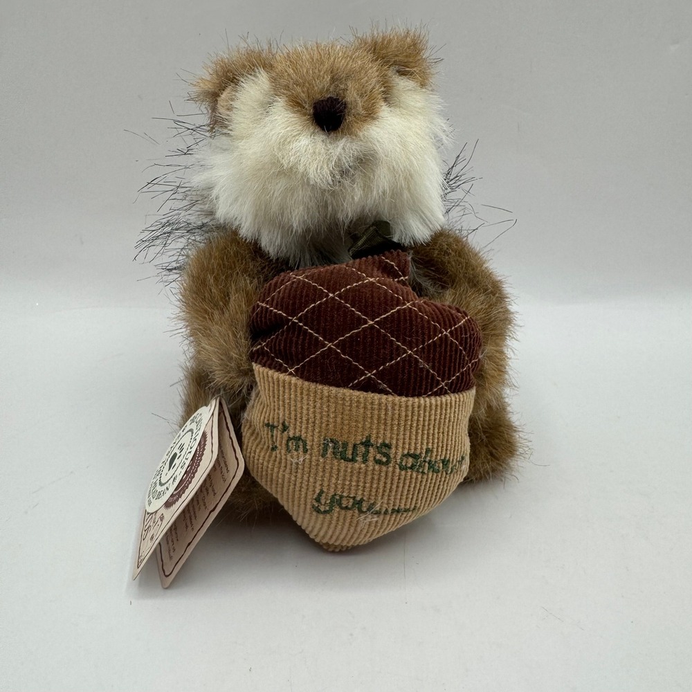 Boyds Collection Squirrel Plush Small Brown I'm Nuts About You Acorn NWT